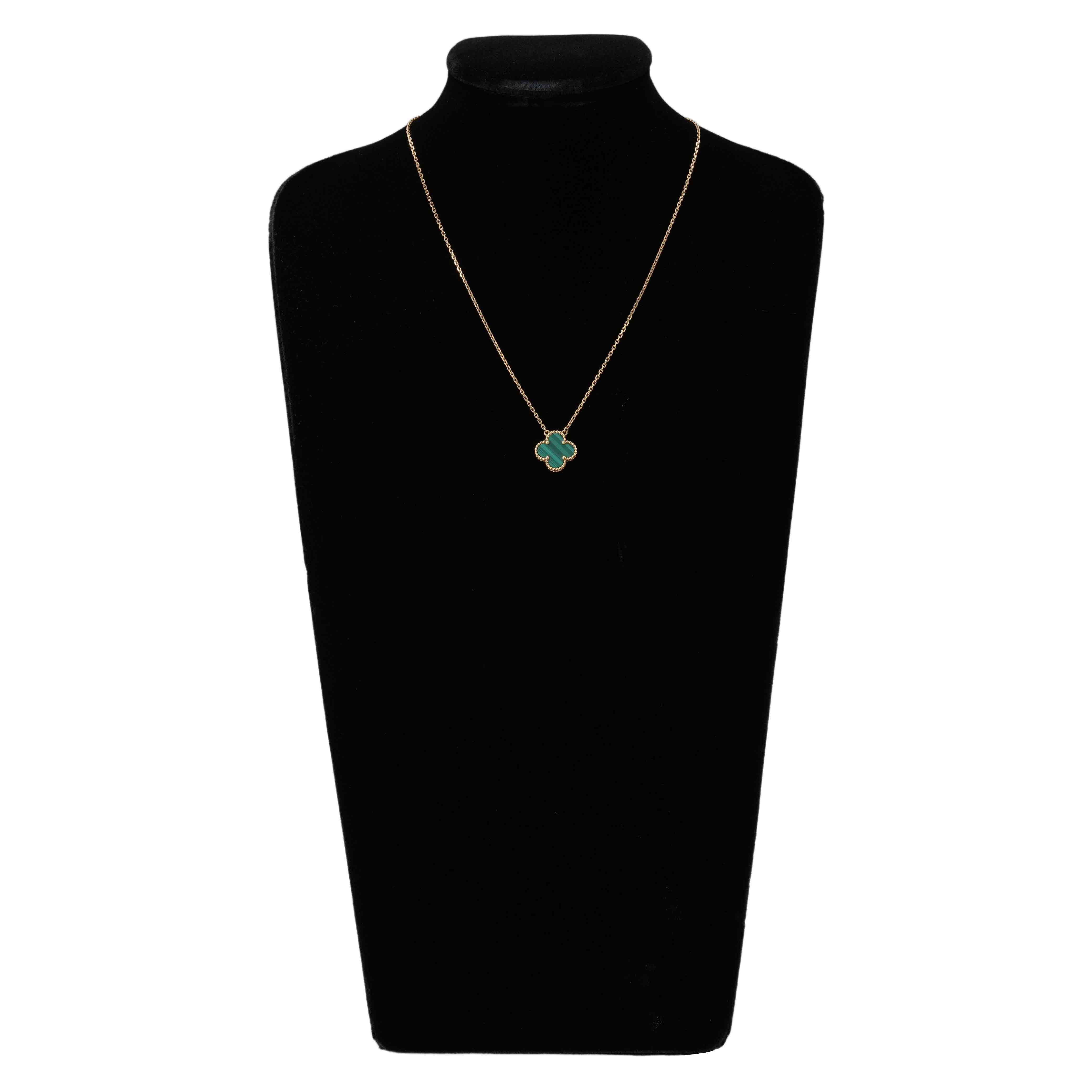 Van Cleef & Arpels(USED)반클리프앤아펠 빈티지 알함브라 네크리스 말라카이트